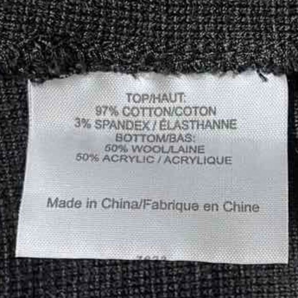 TORY BURCH Navy & Black Cotton & Wool Blend Dress Style#30142410 Sz.XL - Picture 6 of 13